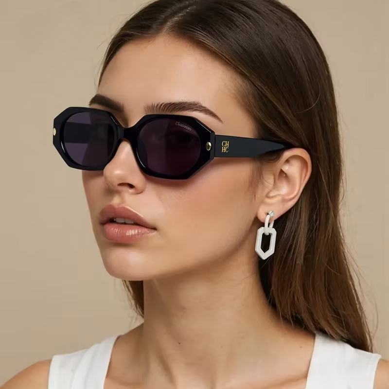 Sunglasses Cat Eye - CH Retro-Cat-Eye-Sonnenbrille, moderne Farbverlaufslinse, UV-Schutz, dünner