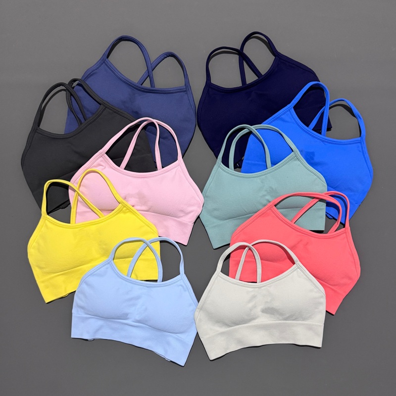 Crop Top Crochet - Histello rückenfreier Sport-BH für Damen, nahtlos,