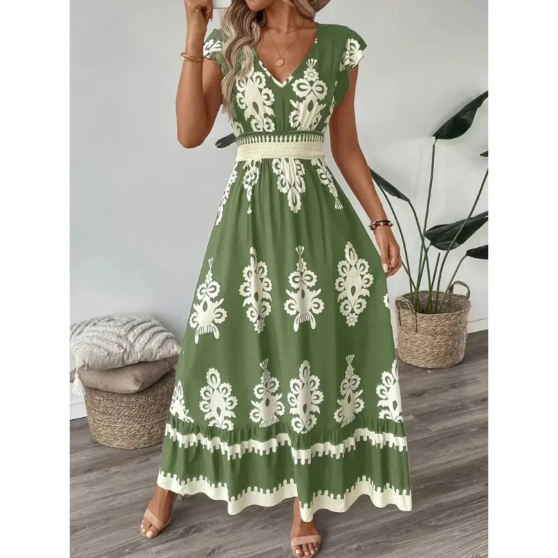 Romper Floral Print - Plus Size Neues Damenmode-Kleid mit Blumendruck,