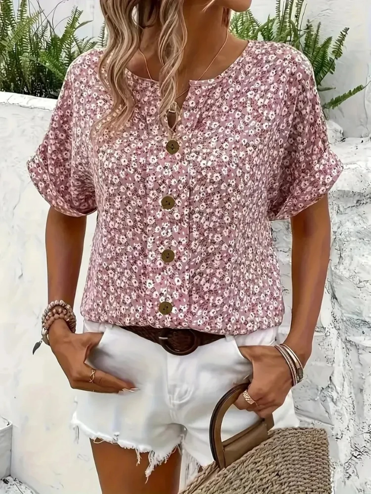 Plus Größe frauen Shirts 2025, – Romper Floral Print Bewertung und Preis