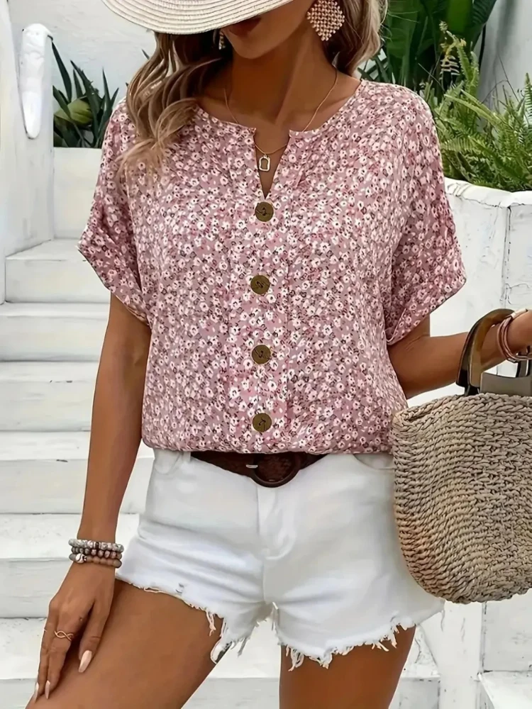 Plus Größe frauen Shirts 2025, – Romper Floral Print Bewertung und Preis