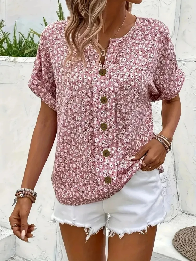 Plus Größe frauen Shirts 2025, – Romper Floral Print Bewertung und Preis