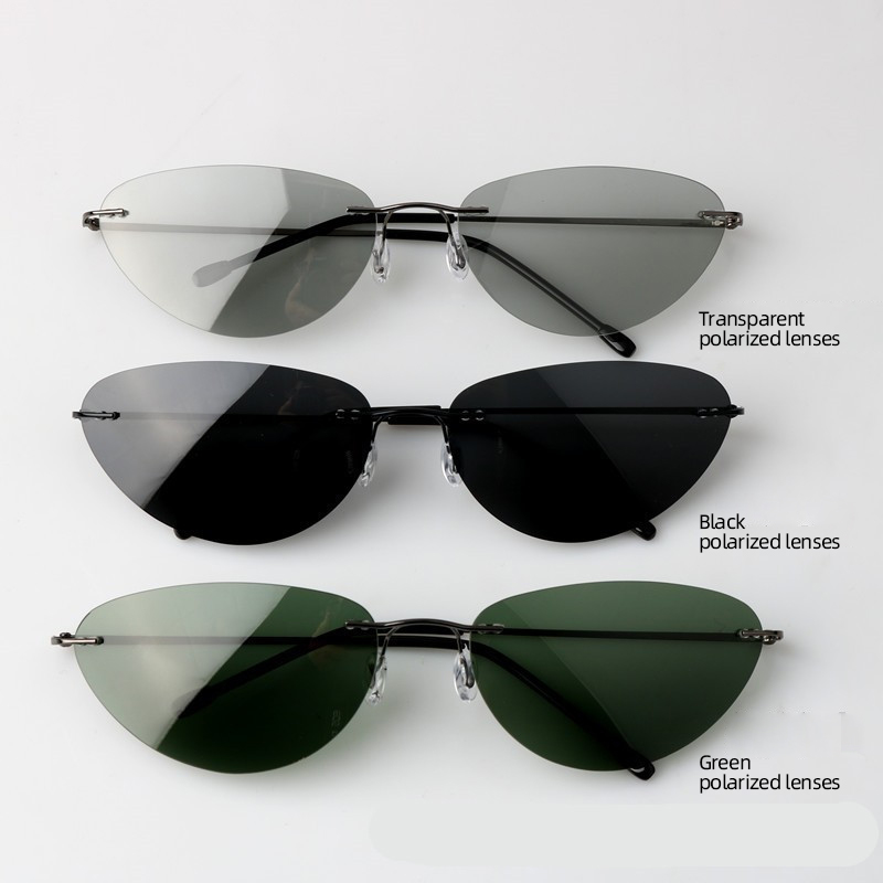 Modische randlose Sonnenbrille – Sunglasses Cat Eye Bewertung und Preis